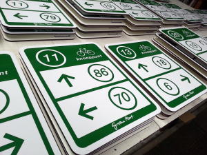 Borden fietsknooppunten